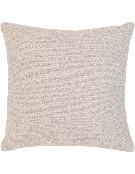 Coussin bouclette Carré 45x45 Tissu Beige Bouclé Savannah 