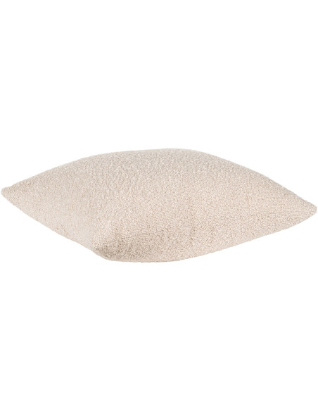 Coussin bouclette Carré 45x45 Tissu Beige Bouclé Savannah 