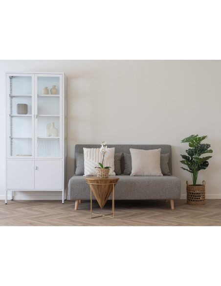 Coussin bouclette Carré 45x45 Tissu Beige Bouclé Savannah 