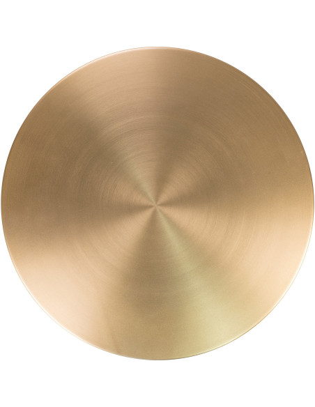 Sellette haute moderne chic Ronde Métal Doré Effet laiton Marbre Blanc Lecco 