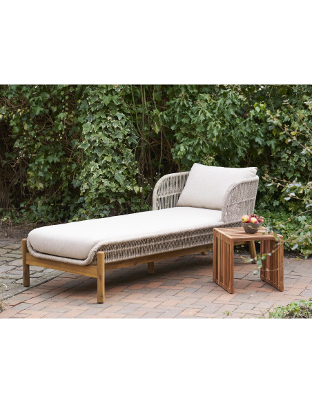 Table d’appoint teck naturel 40x40x40 cm Pego House Nordic - 6