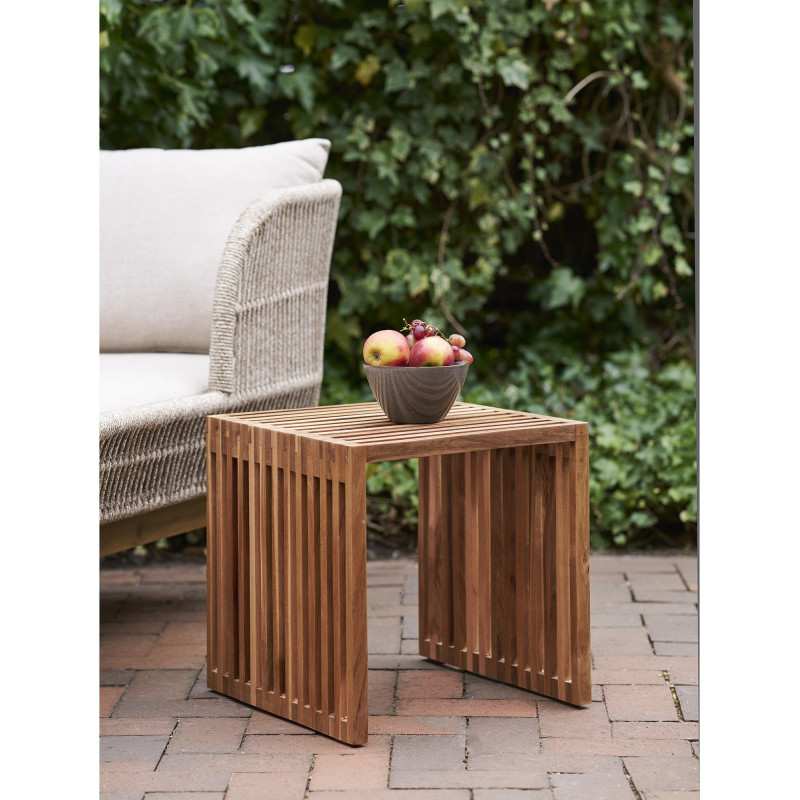 Table d’appoint teck naturel 40x40x40 cm Pego House Nordic - 2