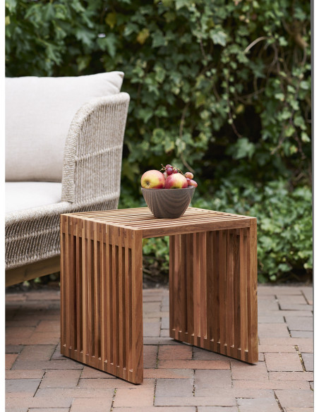 Table d’appoint teck naturel 40x40x40 cm Pego House Nordic - 2