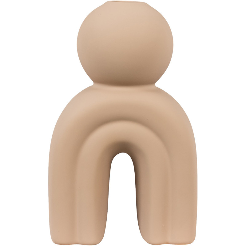 Candle holder - Candle holder, ceramic, brown 10,5x6,5x17 cm 