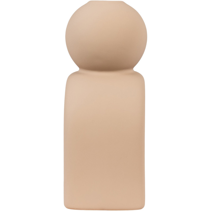Candle holder - Candle holder, ceramic, brown 10,5x6,5x17 cm 