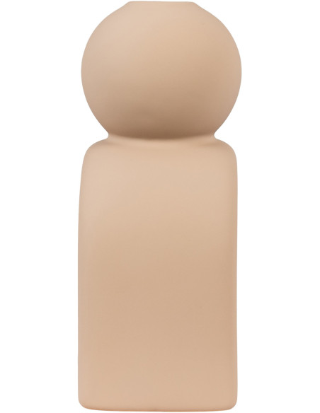 Candle holder - Candle holder, ceramic, brown 10,5x6,5x17 cm 