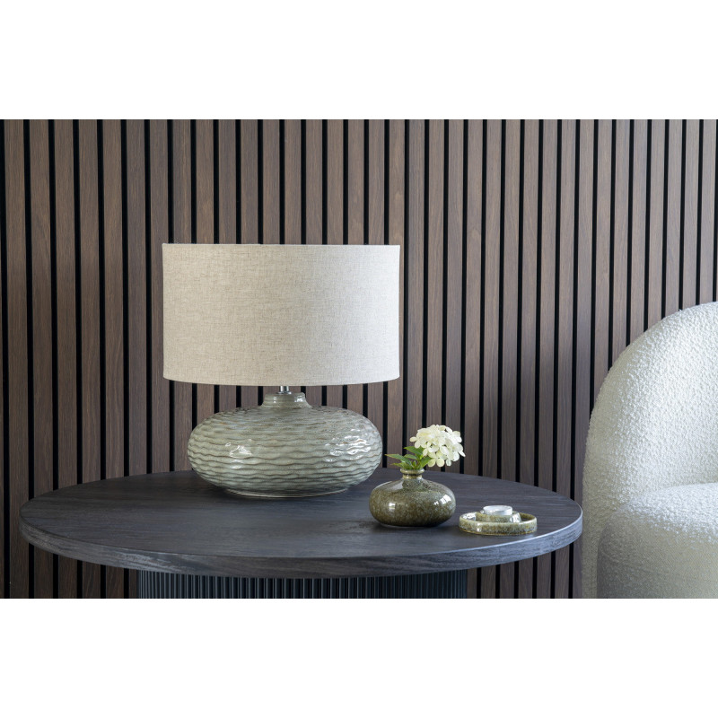 Table basse moderne Ronde Bois MDF Papier décoratif Marron foncé Noir Boavista 