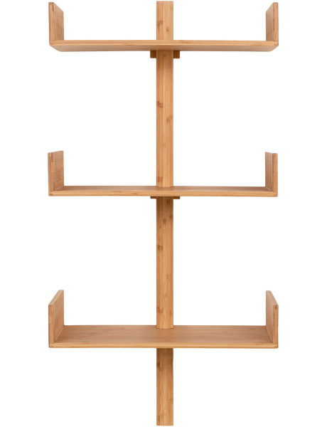 Étagère murale moderne 3 niveaux Bambou Naturel Villa 