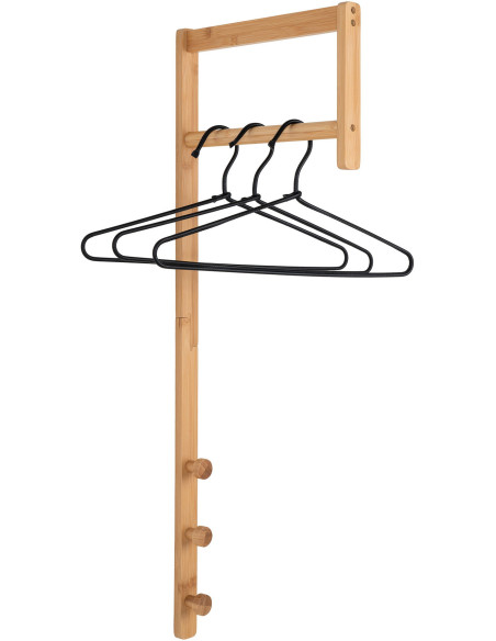 Porte manteaux murale moderne Bambou Naturel Trento House Nordic - 2