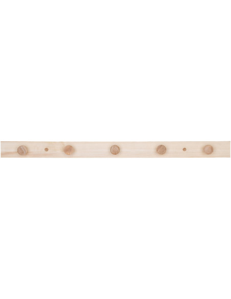 Porte manteaux moderne 5 crochets Bois de peuplier Naturel Abano 