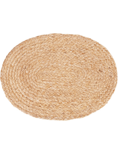 Sets de table indiens ovales 45x35 Jute Naturel Tressé Bombay (Lot de 4) 