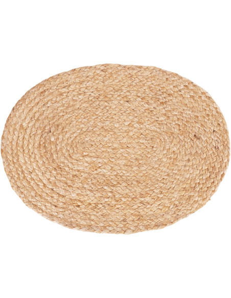 Sets de table indiens ovales 45x35 Jute Naturel Tressé Bombay (Lot de 4) 