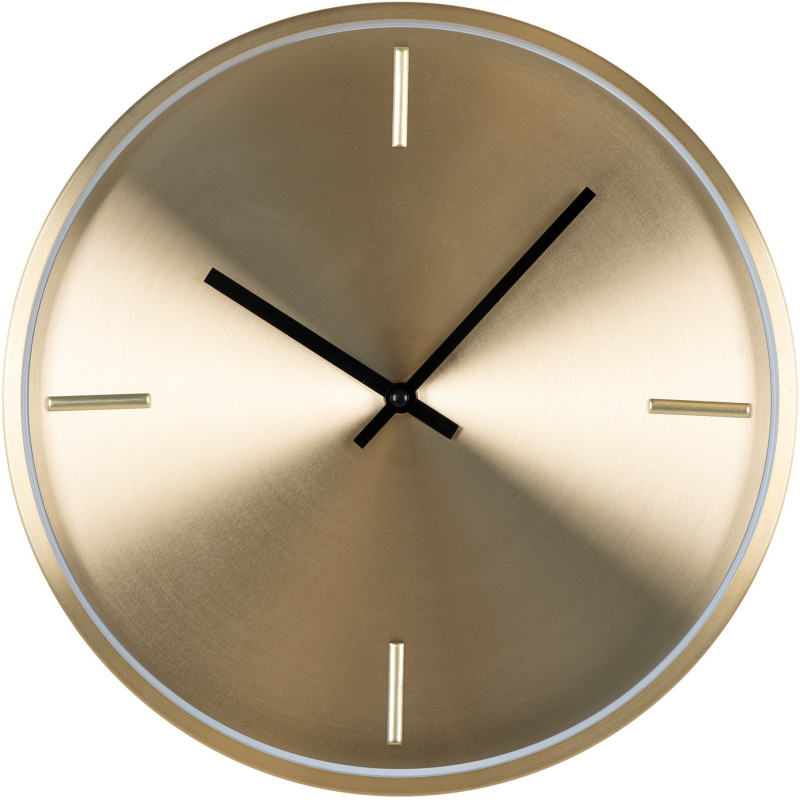 Horloge murale moderne silencieuse Ronde 30 cm Métal Doré Istanbul 