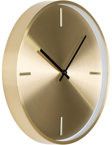 Horloge murale moderne silencieuse Ronde 30 cm Métal Doré Istanbul 
