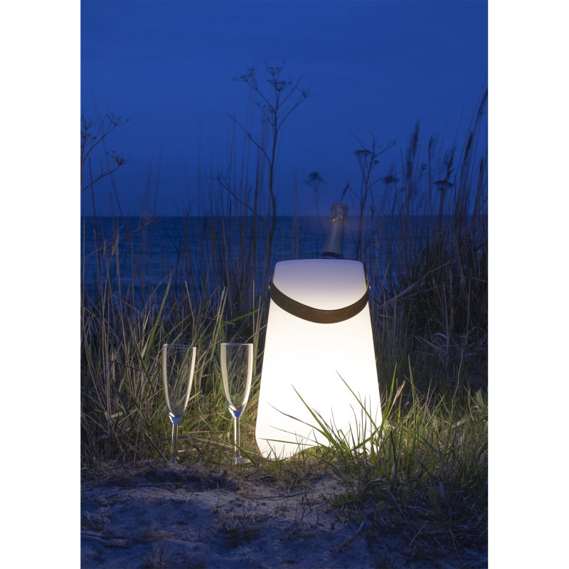 Bristol LED Wine cooler - Wine cooler with strap, rechargeable, white 