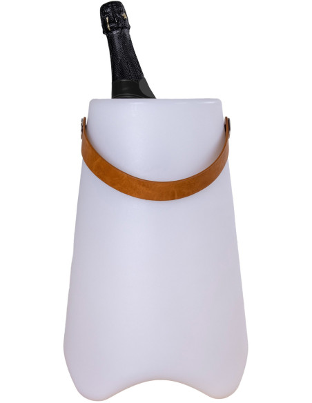 Bristol LED Wine cooler - Wine cooler with strap, rechargeable, white 