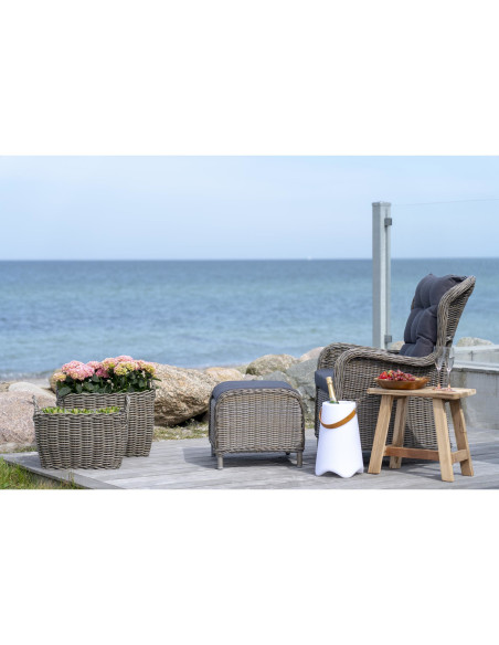 Bristol LED Wine cooler - Wine cooler with strap, rechargeable, white 