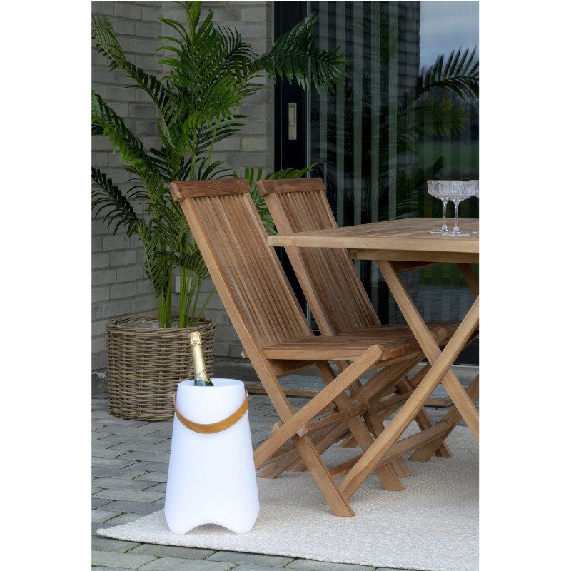 Bristol LED Wine cooler - Wine cooler with strap, rechargeable, white 