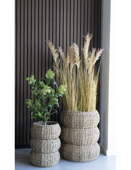 Arbre artificiel réaliste Skimmia Hauteur 75 cm Plastique Vert Noir 