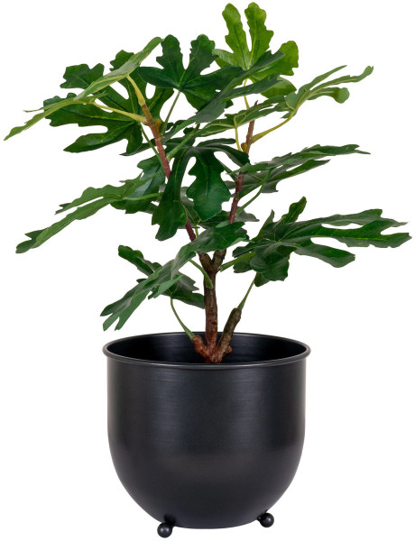 Arbre artificiel réaliste Figuier Hauteur 60 cm Plastique Vert Noir 