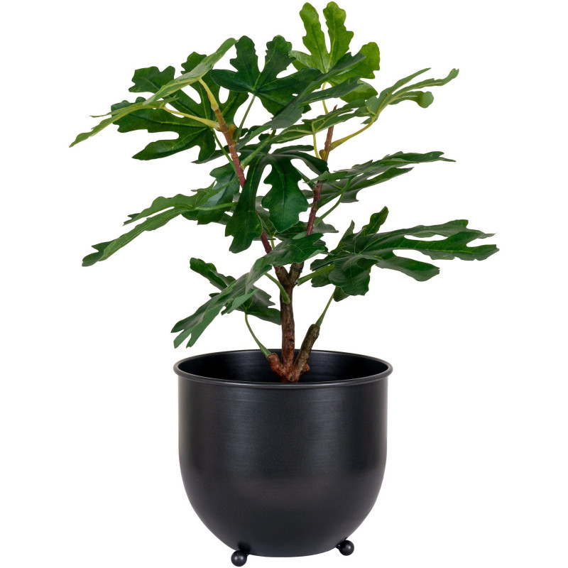 Arbre artificiel réaliste Figuier Hauteur 60 cm Plastique Vert Noir 