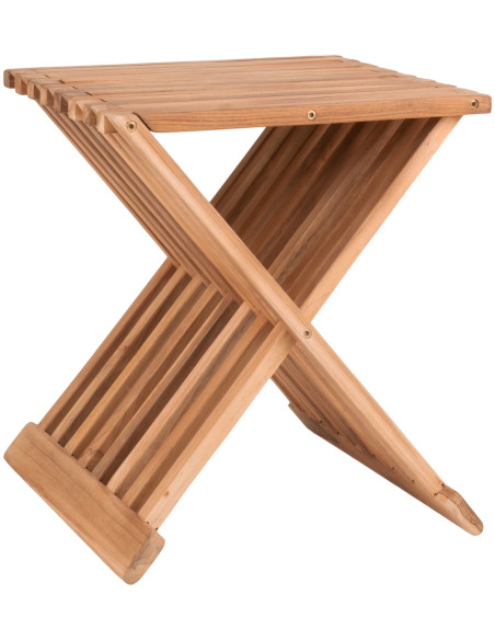 Tabouret moderne Bois de teck Naturel Erto 