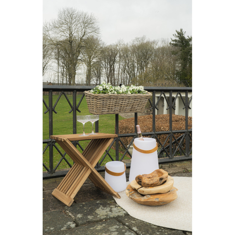 Tabouret moderne Bois de teck Naturel Erto 