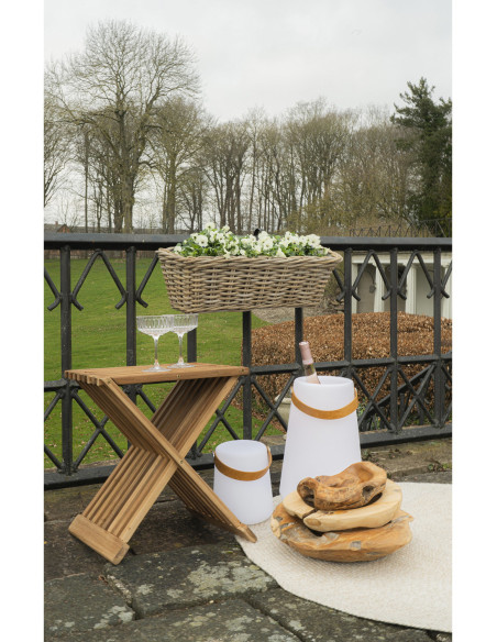 Tabouret moderne Bois de teck Naturel Erto 