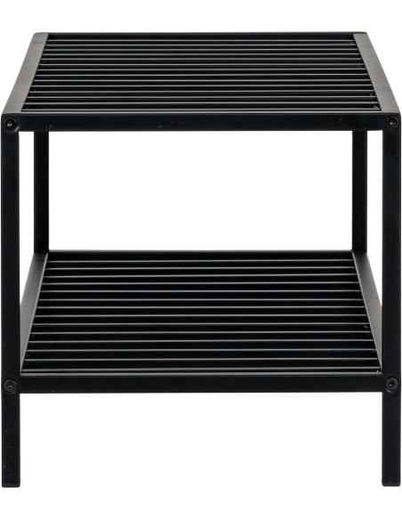 Étagère à chaussures moderne 2 niveaux Métal Noir Vita 