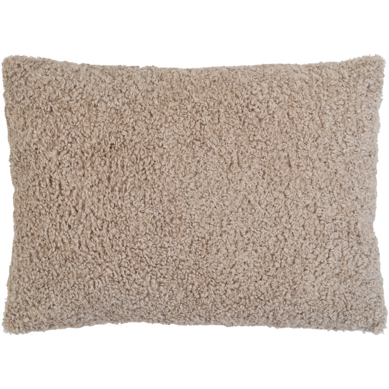 Grand Coussin bouclette Rectangulaire 60x45 Tissu Gris clair Bouclé Tavira 