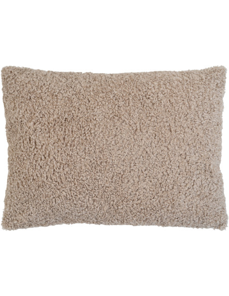 Grand Coussin bouclette Rectangulaire 60x45 Tissu Gris clair Bouclé Tavira 