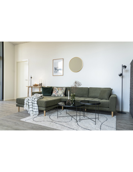 Grand Tapis moderne abstrait Rectangulaire 160x230 Coton Beige Noir Motif lignes Tampa 