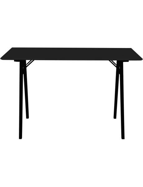 Bureau moderne scandinave Bois MDF Bois d'hévéa Noir Vojens 