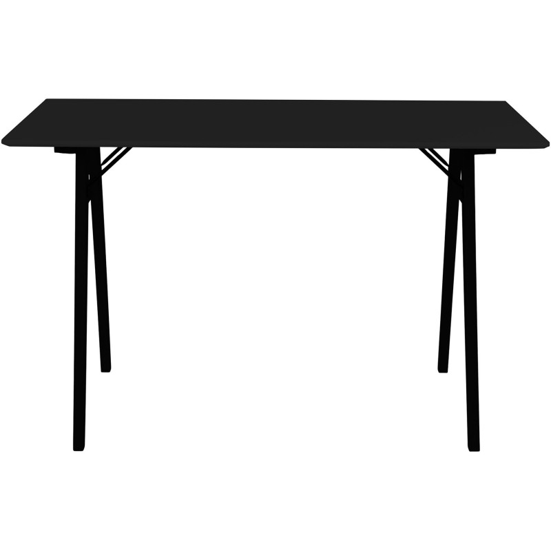Bureau moderne scandinave Bois MDF Bois d'hévéa Noir Vojens 