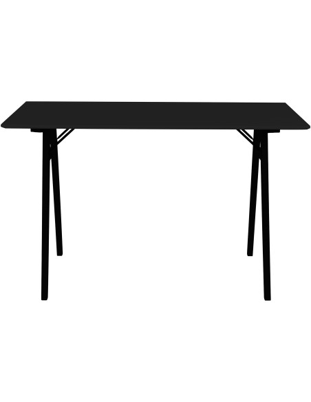 Bureau moderne scandinave Bois MDF Bois d'hévéa Noir Vojens 