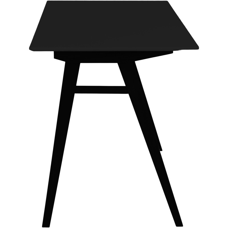 Bureau moderne scandinave Bois MDF Bois d'hévéa Noir Vojens 