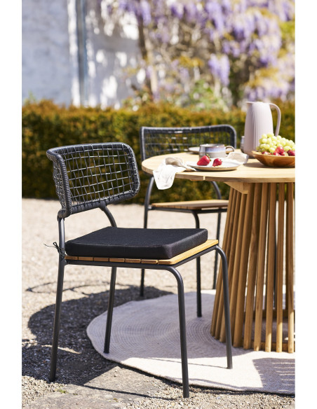 Coussin Galette de chaise Carré 42x42 Polyester Noir Alture 