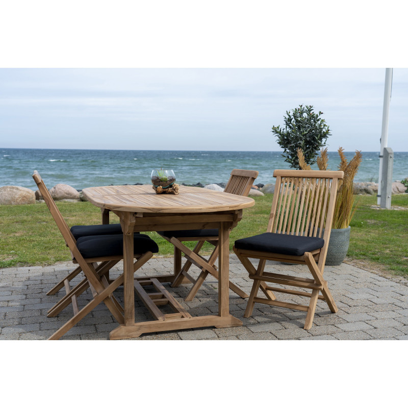 Coussin Galette de chaise Carré 42x42 Polyester Noir Alture 