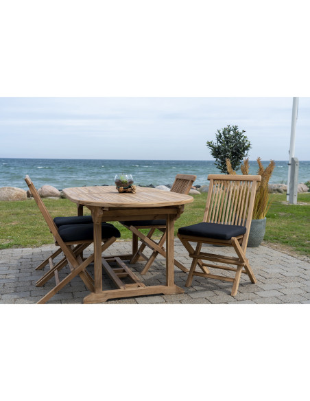 Coussin Galette de chaise Carré 42x42 Polyester Noir Alture 