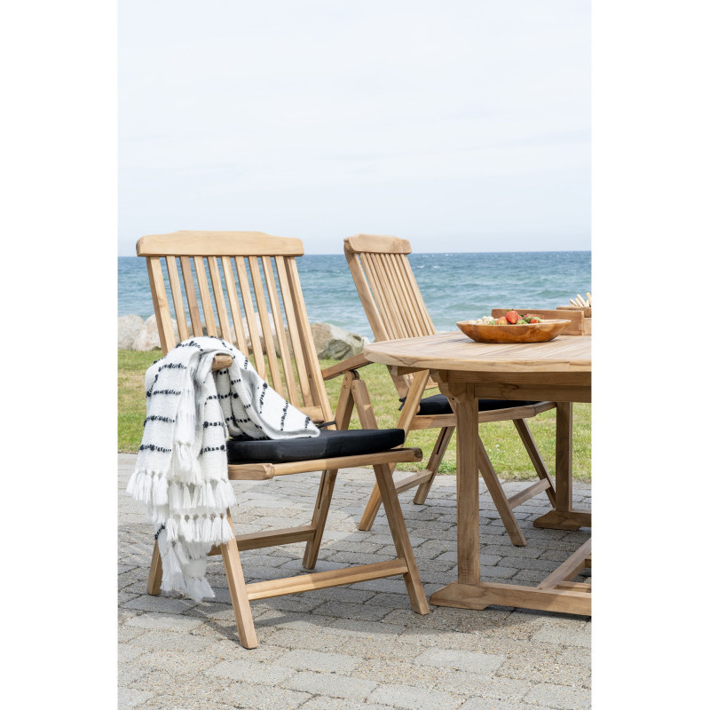 Coussin Galette de chaise Carré 42x42 Polyester Noir Alture 