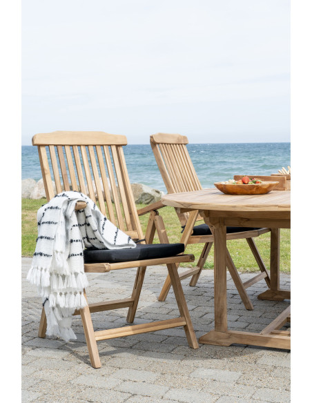 Coussin Galette de chaise Carré 42x42 Polyester Noir Alture 