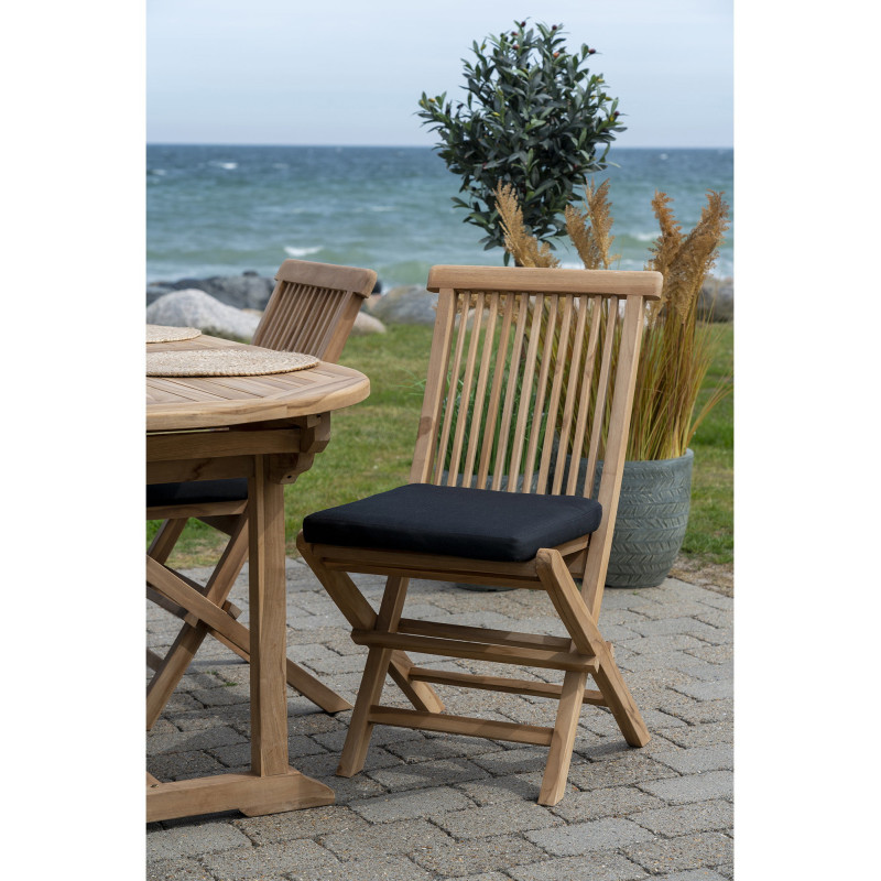 Coussin Galette de chaise Carré 42x42 Polyester Noir Alture 