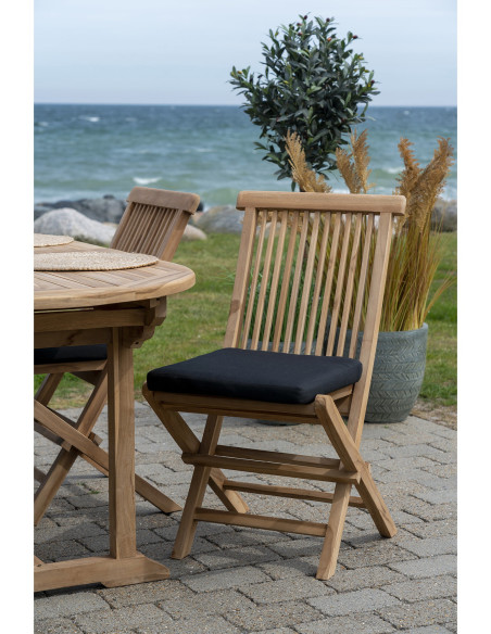 Coussin Galette de chaise Carré 42x42 Polyester Noir Alture 