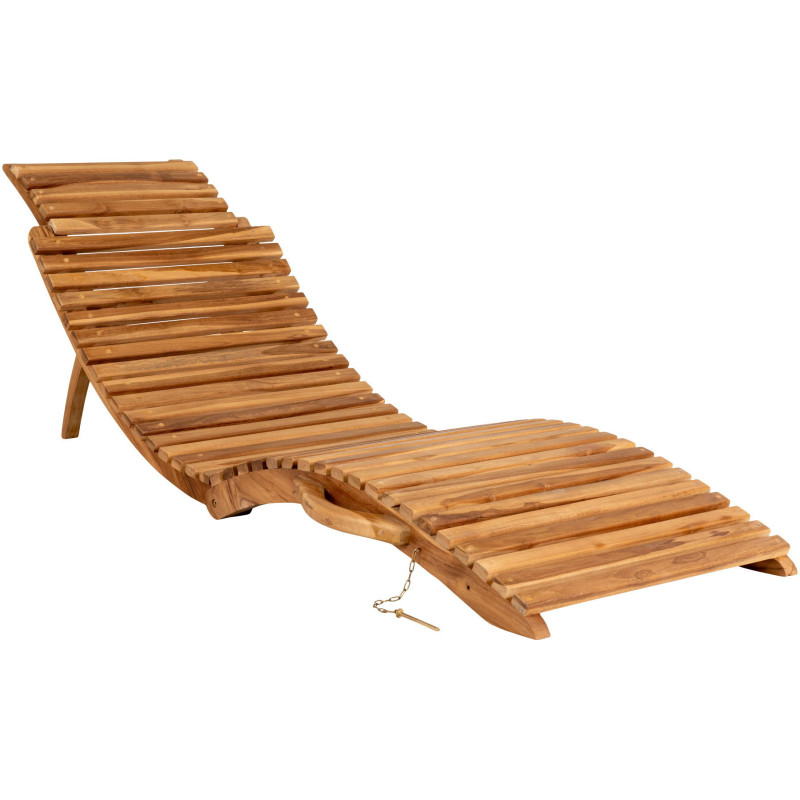 Bain de soleil moderne Bois de teck Naturel Arrieta 