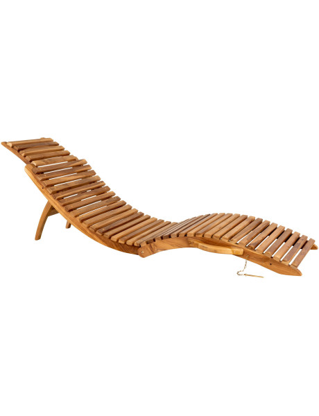 Bain de soleil moderne Bois de teck Naturel Arrieta 