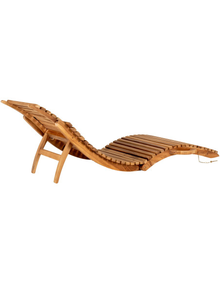 Bain de soleil moderne Bois de teck Naturel Arrieta 