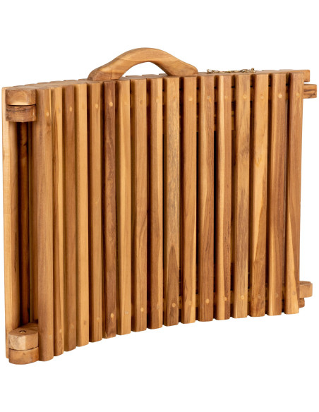 Bain de soleil moderne Bois de teck Naturel Arrieta 