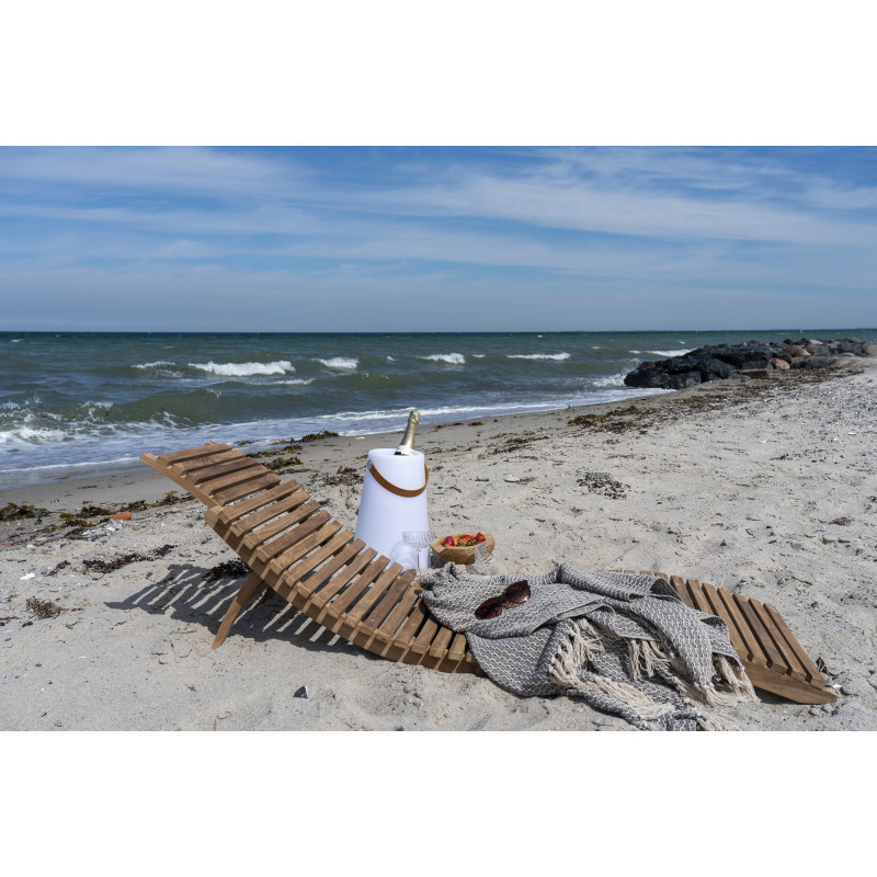 Bain de soleil moderne Bois de teck Naturel Arrieta 