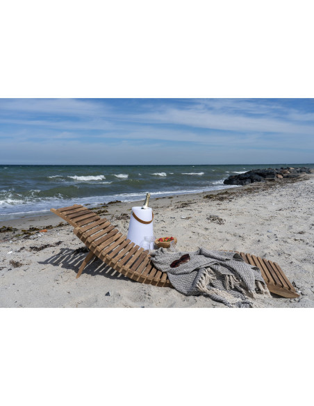 Bain de soleil moderne Bois de teck Naturel Arrieta 