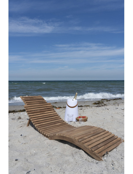 Bain de soleil moderne Bois de teck Naturel Arrieta 